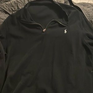 Black Polo 1/4 Zip XXL
